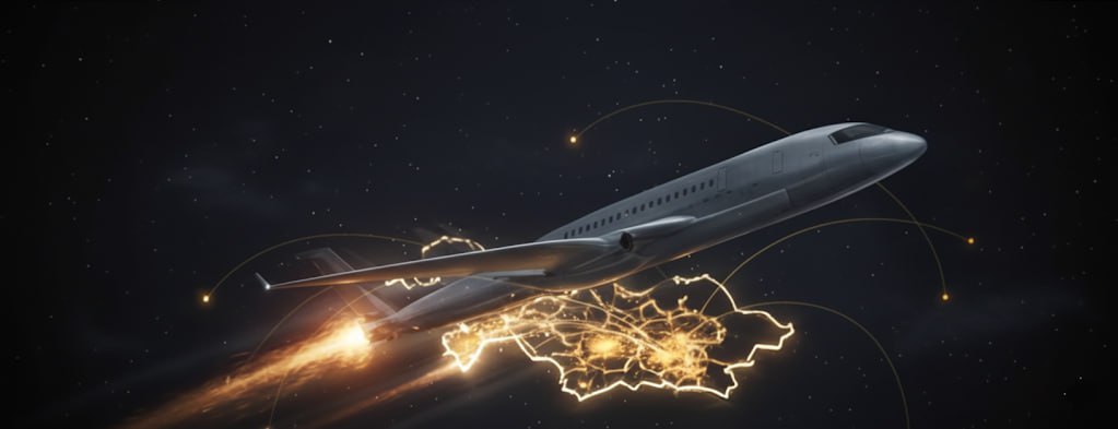 Express delivery background with airplane